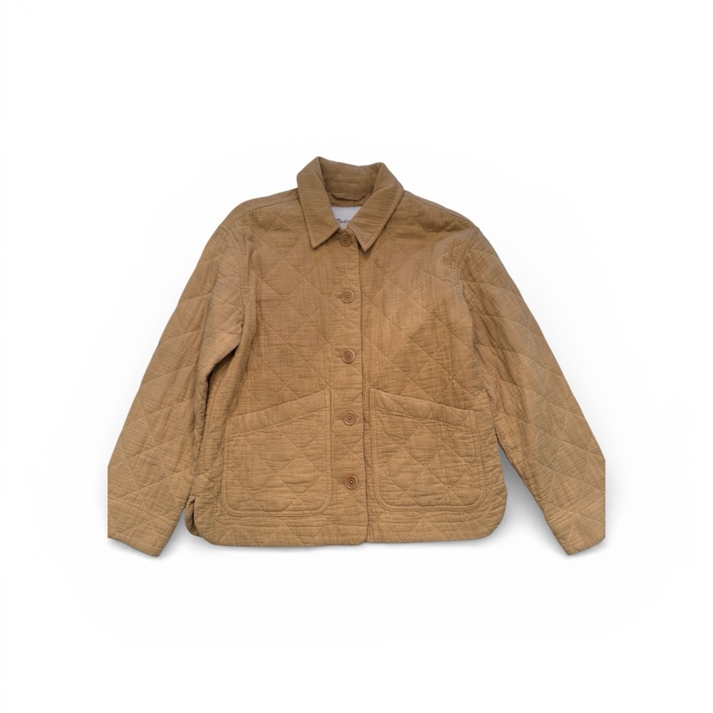 Madewell Quilted Brown Utility Jacket With Chore Pockets